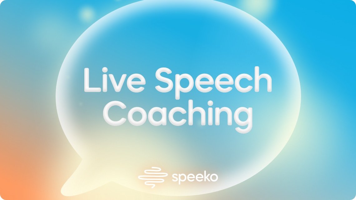 Speeko Live Speech Coaching: Private, Personalized Sessions